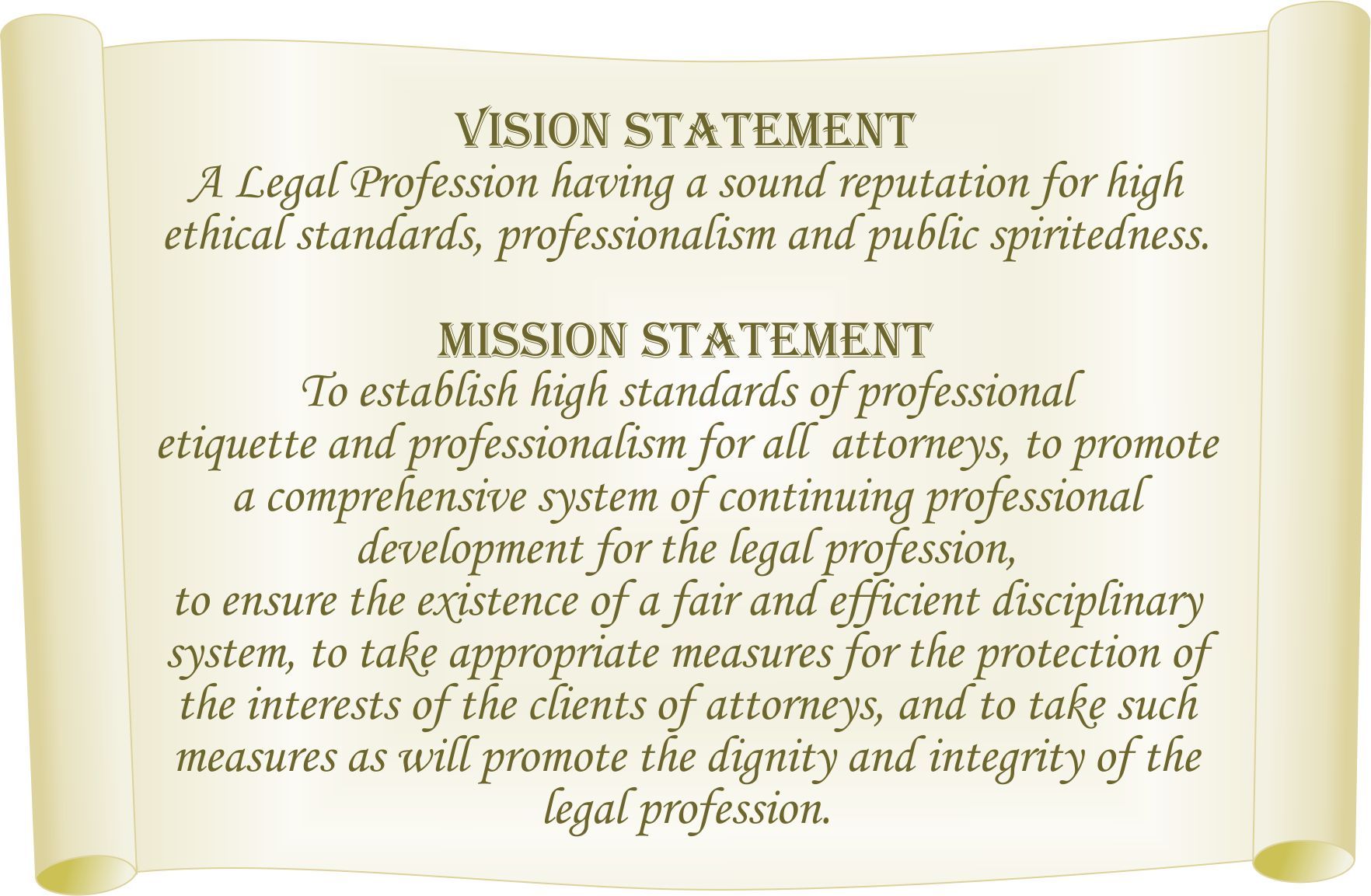 Vision Statement General Legal Council